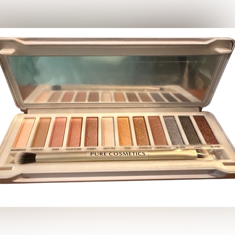 Pure Cosmetics Stripped Collection Eyeshadow Palette Dual Eyeshadow Brush Mirror